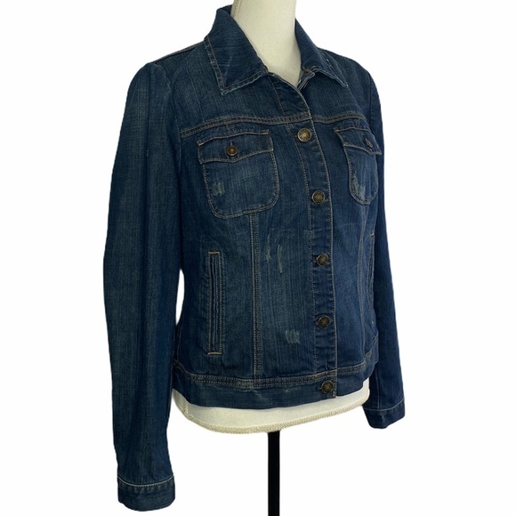 Tommy Hilfiger Distressed Denim Jean Jacket - Picture 6 of 14